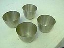 4 old vintage Pewter Jefferson Cups ~ Bolivia