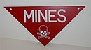 Vietnam War Mines Sign 1960s