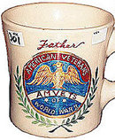 American Veterans Pottery Mug - WW2