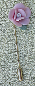 Ceramic Rose Stick Pin