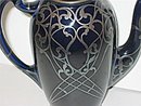 Lenox Cobalt Blue Silver Overlay Coffee Pot