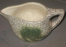 McCoy Grecian Creamer - 14K White Crackle Gold