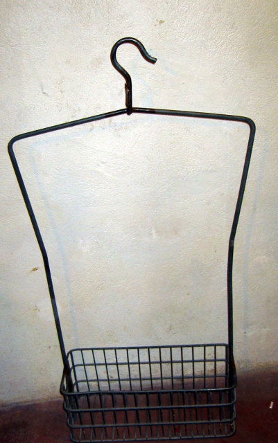 1930s English Galvanized Steel Swimmers Basket