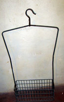 1930s English Galvanized Steel Swimmers Basket