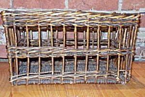 English Wool Wicker Sample Basket ~ storage