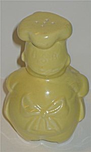 Ceramic Chef Salt Shaker ~ butter yellow