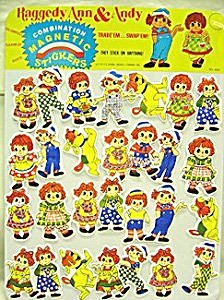 Raggedy Ann Andy Sticker Display