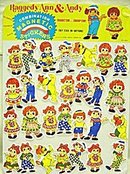 Raggedy Ann Andy Sticker Display