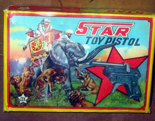Star Pistol Toy Gun Display