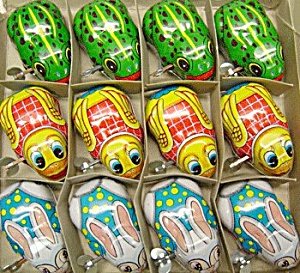 Wind-Up Metal Litho Toys Display