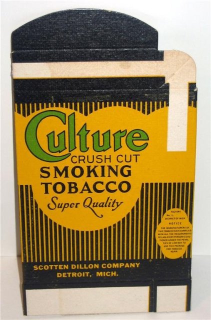 Culture Tobacco Box 1940s