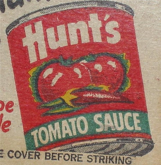 Hunts Tomato Sauce Matchbook