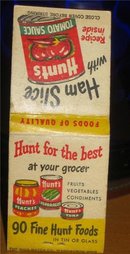 Hunts Tomato Sauce Matchbook