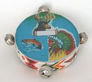 Indian Lake Tamborine Tomahawk & Peace Pipe Toys 1950s