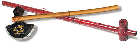 Indian Lake Tamborine Tomahawk & Peace Pipe Toys 1950s