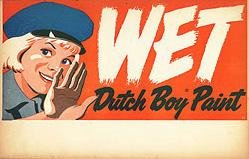 Dutch Boy Wet Paint sign