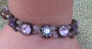 Beaded Lavendar Stone Butterfly bracelet