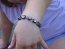 Beaded Lavendar Stone Butterfly bracelet