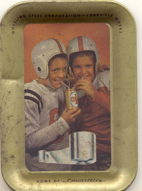 Wheeling Steel Football Tip Tray