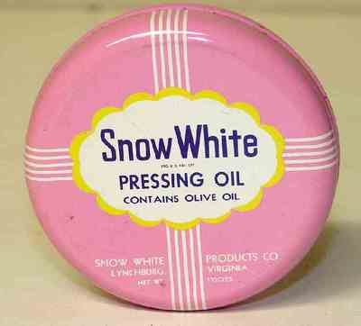 Snow White Cosmetic Pressing Oil Tin Full