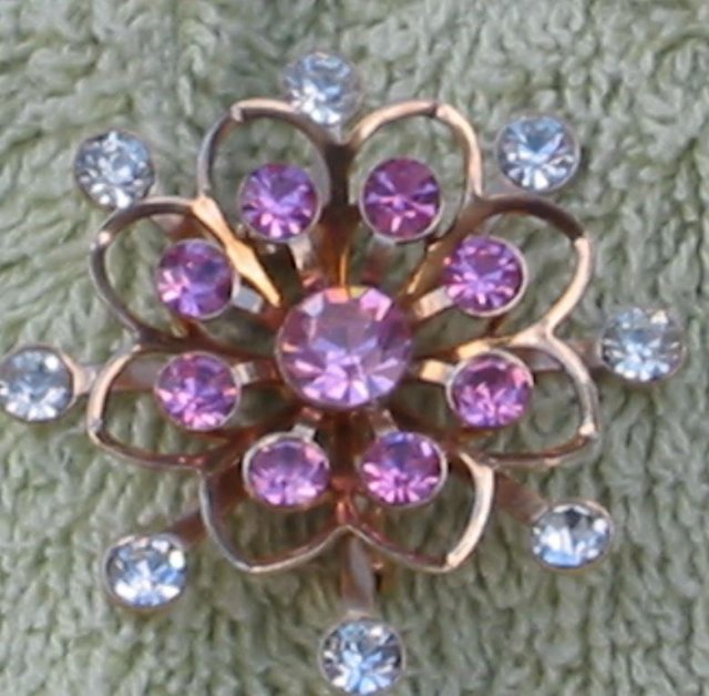 Rhinestone Snowflake Brooch Pin