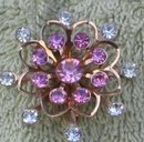 Rhinestone Snowflake Brooch Pin