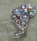 Crystal Pin brooch