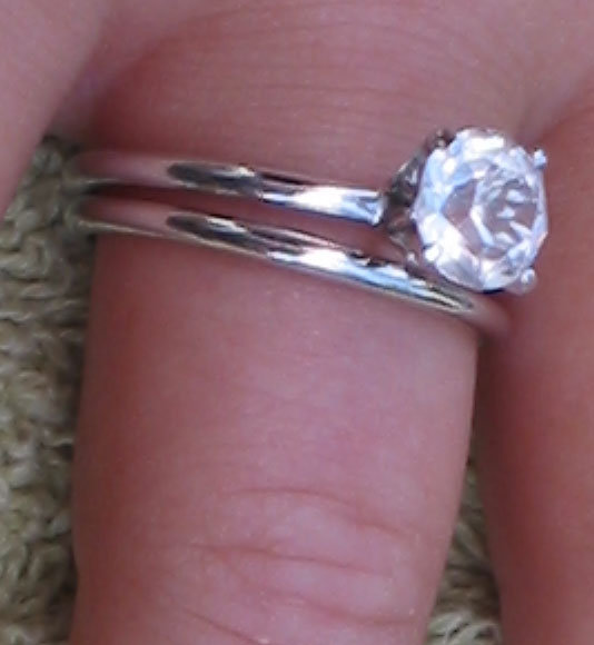 Cubic Zirconia Estate Wedding Ring