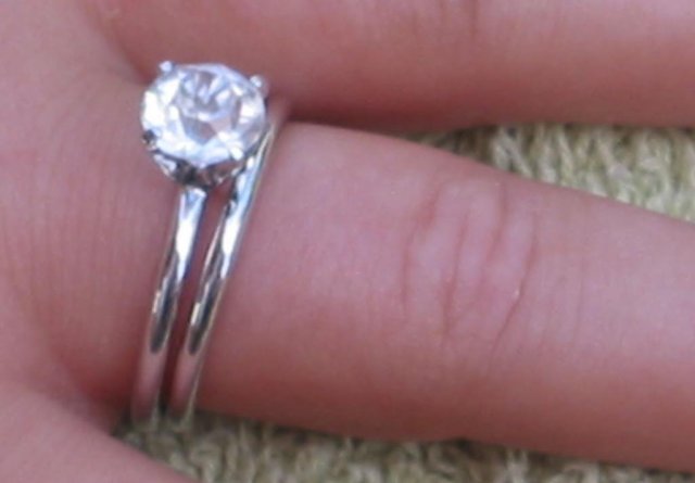 Cubic Zirconia Estate Wedding Ring