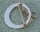 Circle Wreath Ribbon Pin