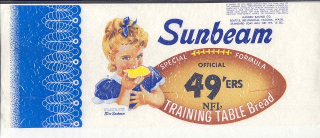 Sunbeam Bread Wrapper Sign