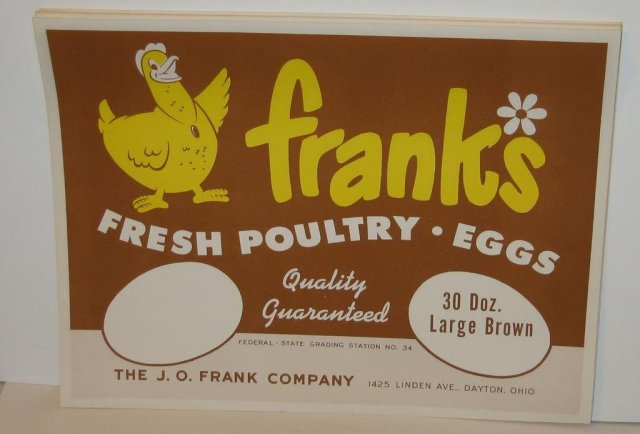 Frank's Egg Crate Labels Lot