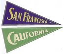 old San FRANSICO ~ CA Pennant Luggage labels