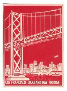 San Fransico Bridge Luggage Label