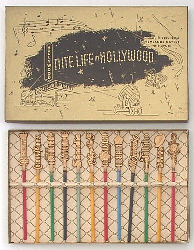 Hollywood Stir Sticks Bar Swizzle Display