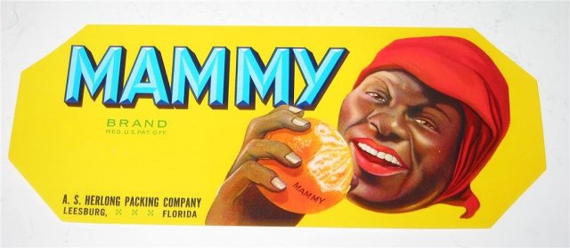 Mammy Citrus Fruit Crate Label