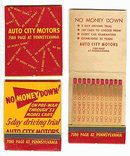 Auto City Matchbooks