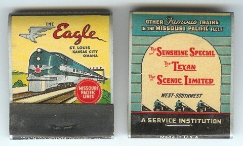 Missouri Pacific Eagle Matchbook