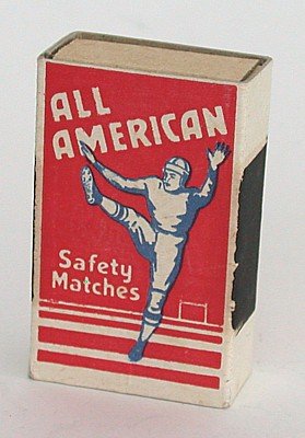 American Football Wooden Matches Matchbox