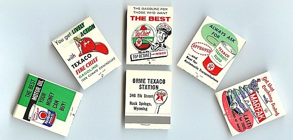 Texaco Gas Matchbooks
