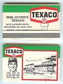 old vintage TEXACO oil MATCHBOOK full
