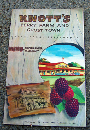 Old Vintage 1960 KNOTTS BERRY FARM GUIDE