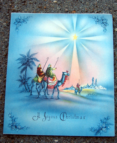 Old Vintage CHRISTMAS GREETING card