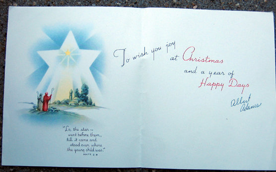 Old Vintage CHRISTMAS GREETING card