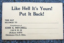 old vintage COMICAL HAT CHECK CARD