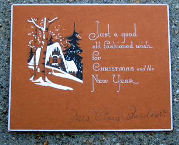 old vintage CHRISTMAS new years card