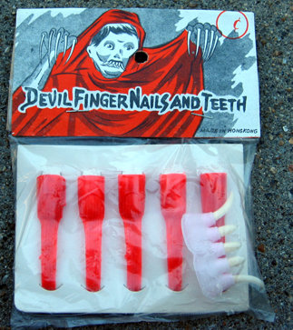 old vintage VAMPIRE NAILS TEETH toy pack