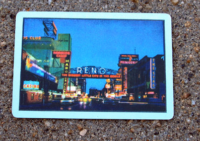 old vintage 1960 RENO NEVADA playing card
