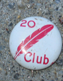 20 Feather Club Pinback