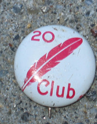 20 Feather Club Pinback